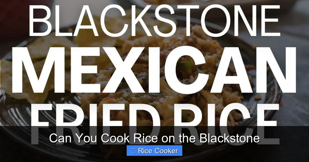 Can You Cook Rice on the Blackstone
