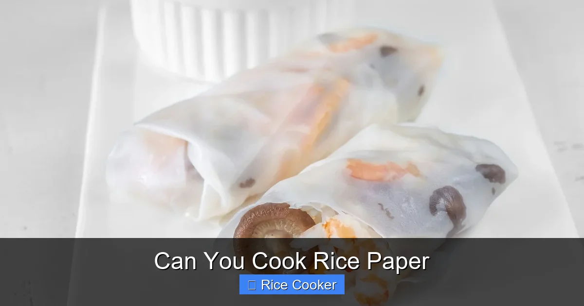 Can You Cook Rice Paper
