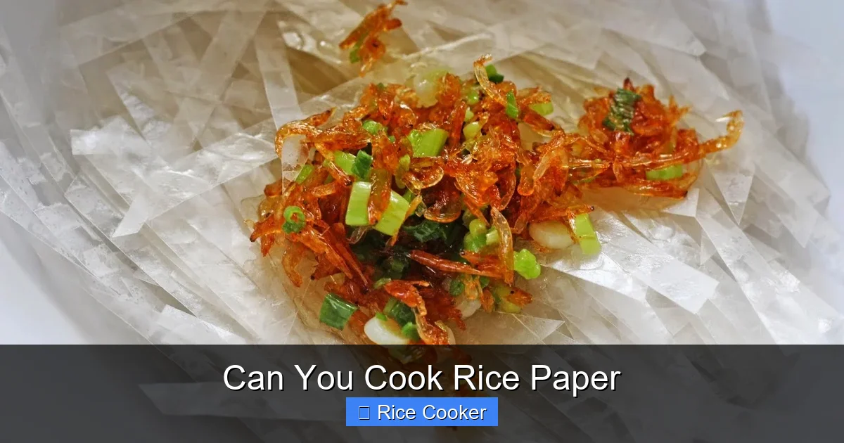 Can You Cook Rice Paper