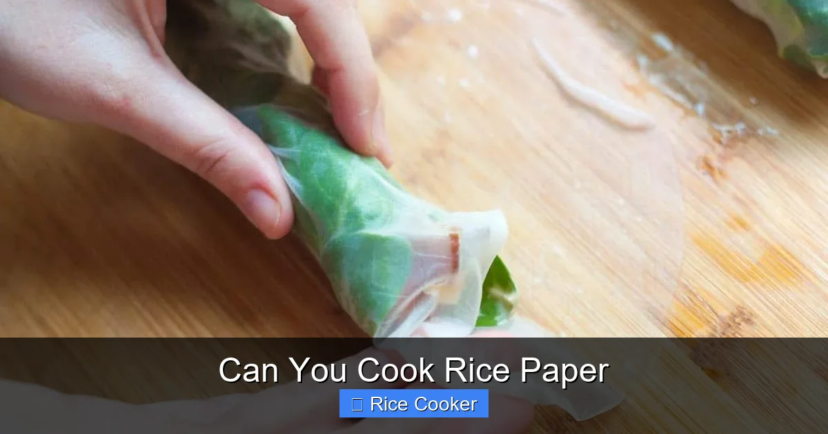 Can You Cook Rice Paper