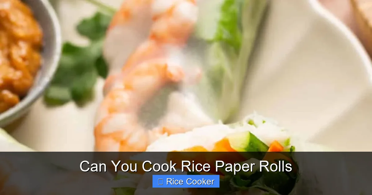 Can You Cook Rice Paper Rolls