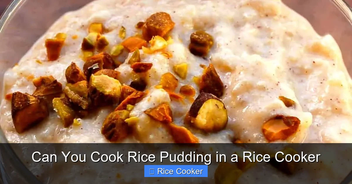 Can You Cook Rice Pudding in a Rice Cooker