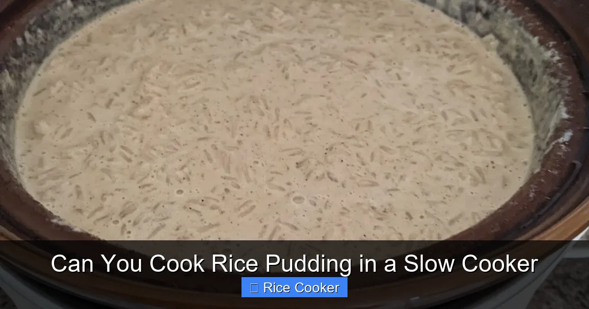 Can You Cook Rice Pudding in a Slow Cooker