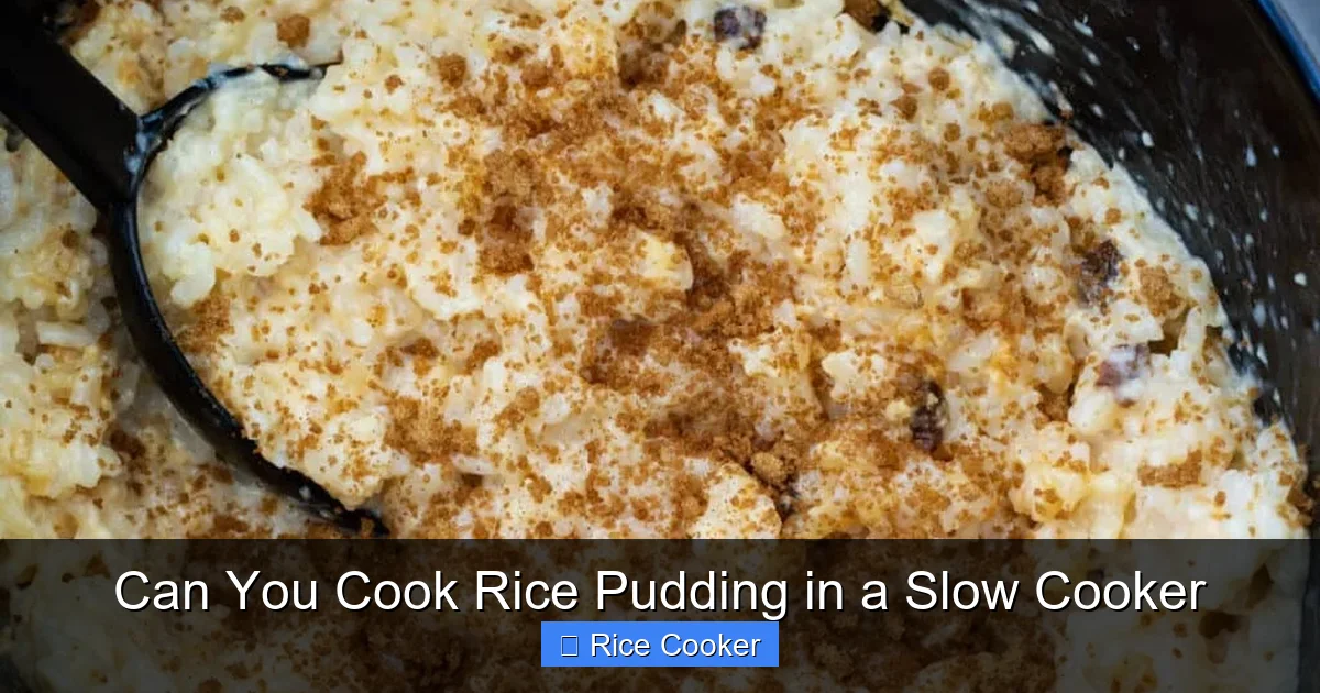 Can You Cook Rice Pudding in a Slow Cooker