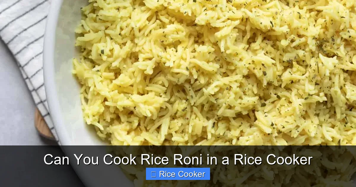 Can You Cook Rice Roni in a Rice Cooker