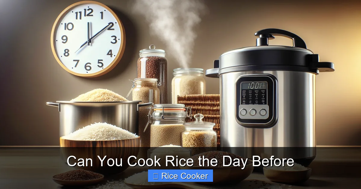 Can You Cook Rice the Day Before