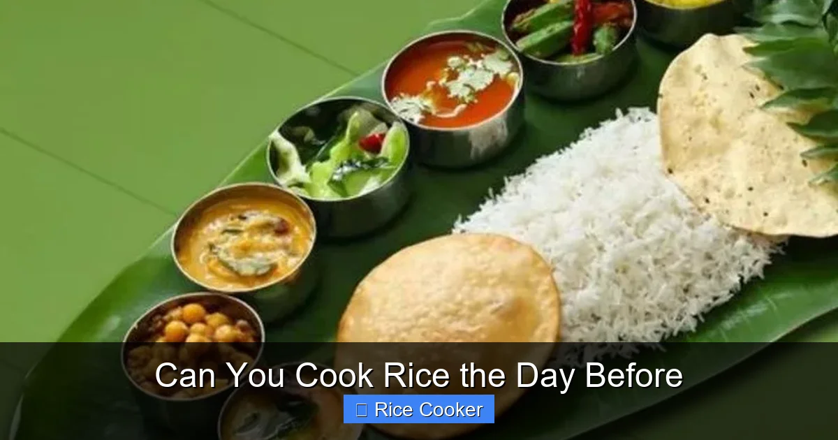 Can You Cook Rice the Day Before