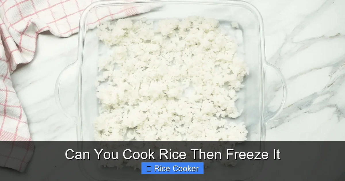 Can You Cook Rice Then Freeze It