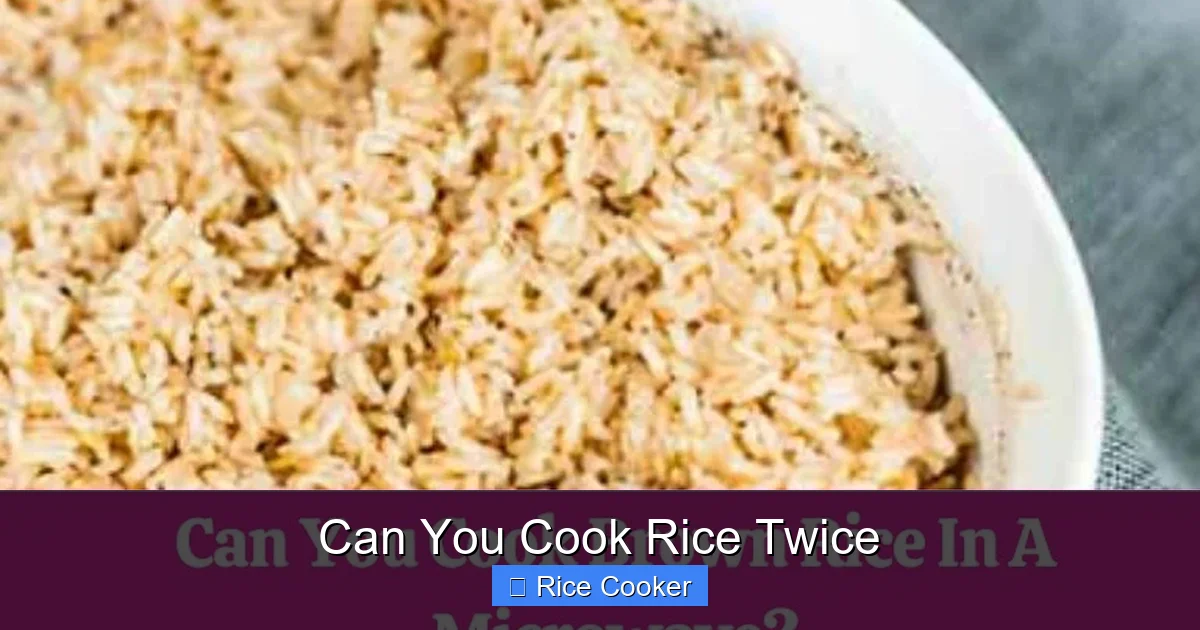 Can You Cook Rice Twice