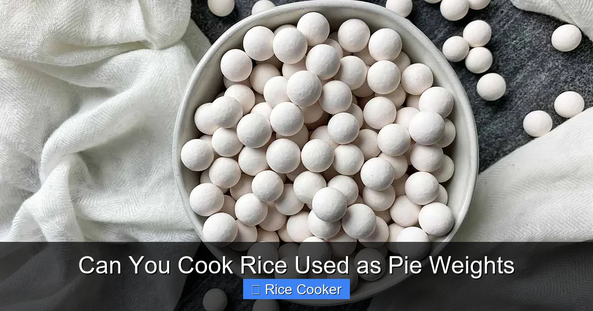 Can You Cook Rice Used as Pie Weights