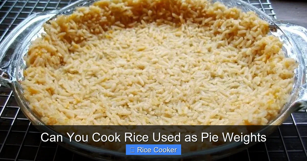 Can You Cook Rice Used as Pie Weights