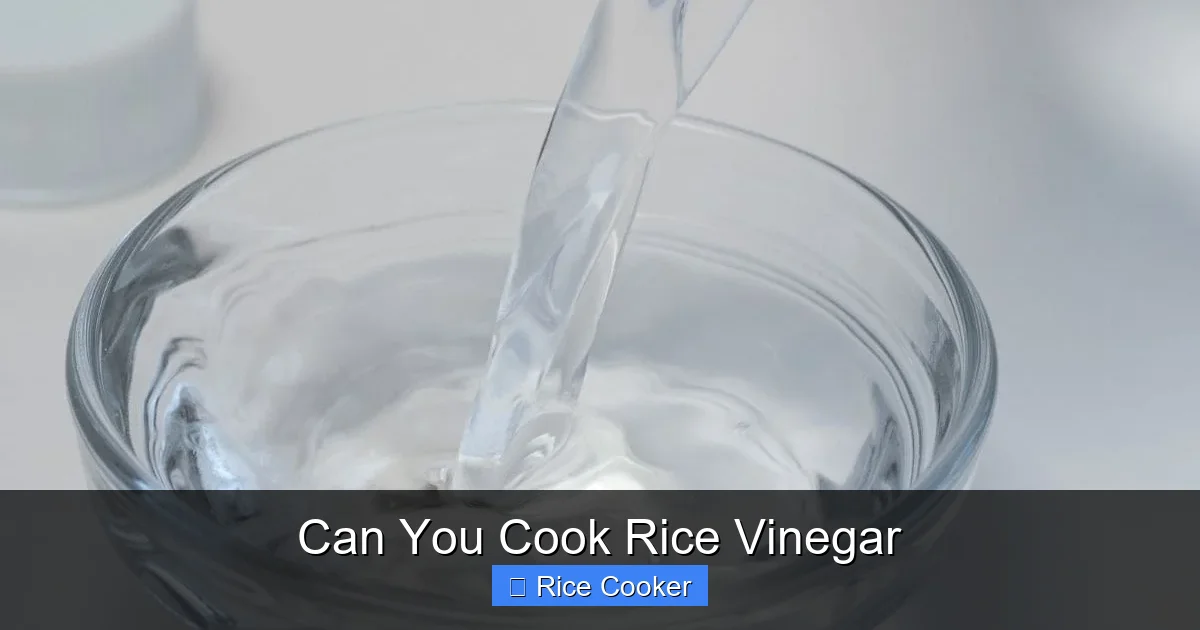 Can You Cook Rice Vinegar