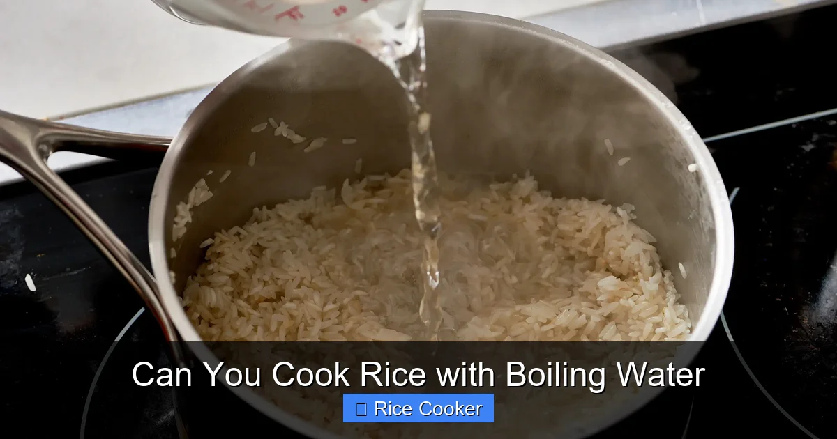 Can You Cook Rice with Boiling Water