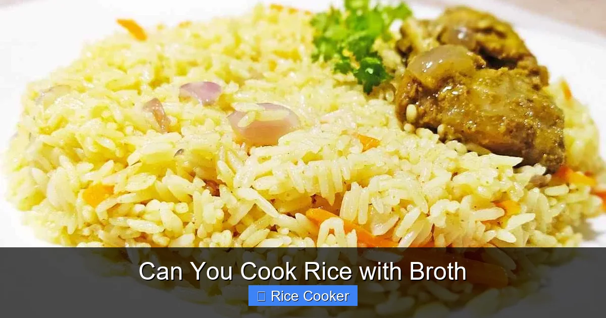 Can You Cook Rice with Broth