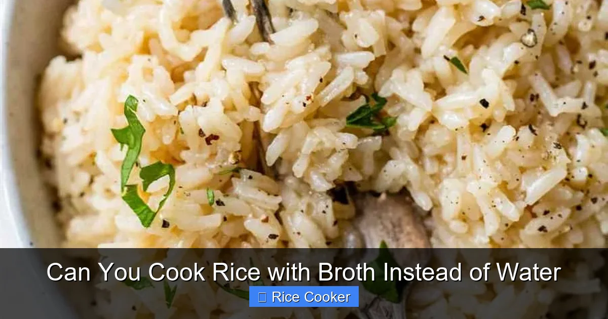 Can You Cook Rice with Broth Instead of Water