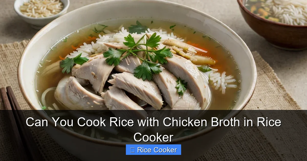 Can You Cook Rice with Chicken Broth in Rice Cooker