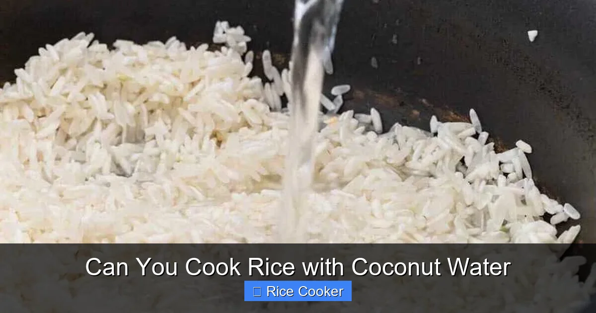 Can You Cook Rice with Coconut Water
