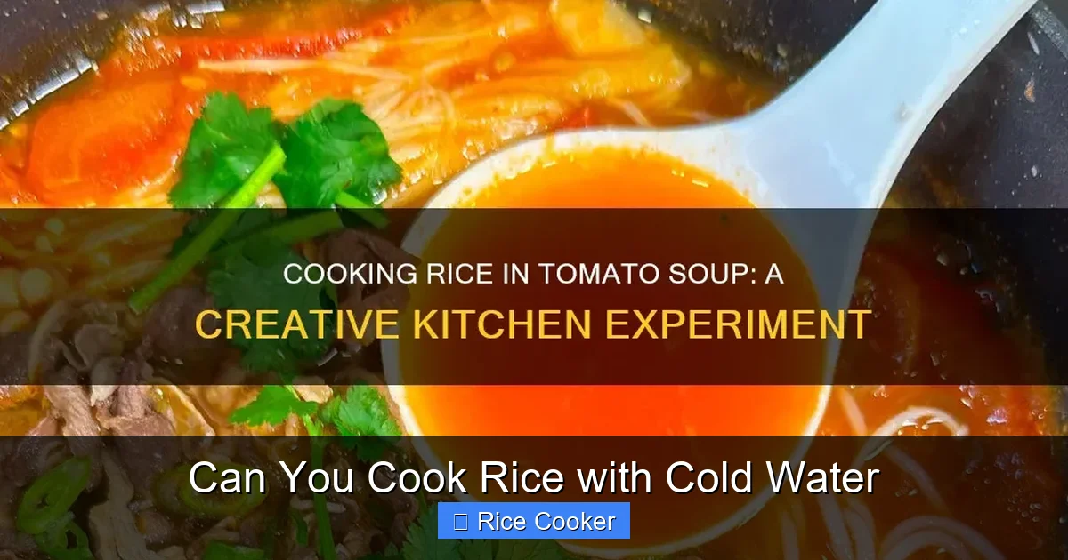Can You Cook Rice with Cold Water