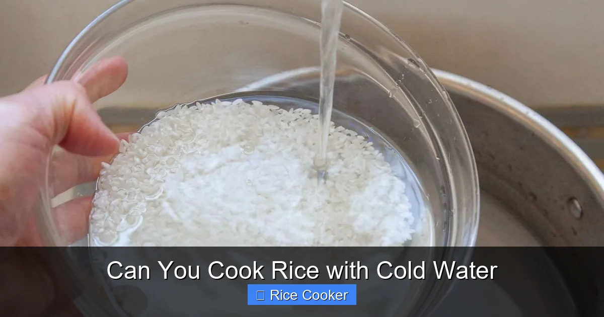 Can You Cook Rice with Cold Water