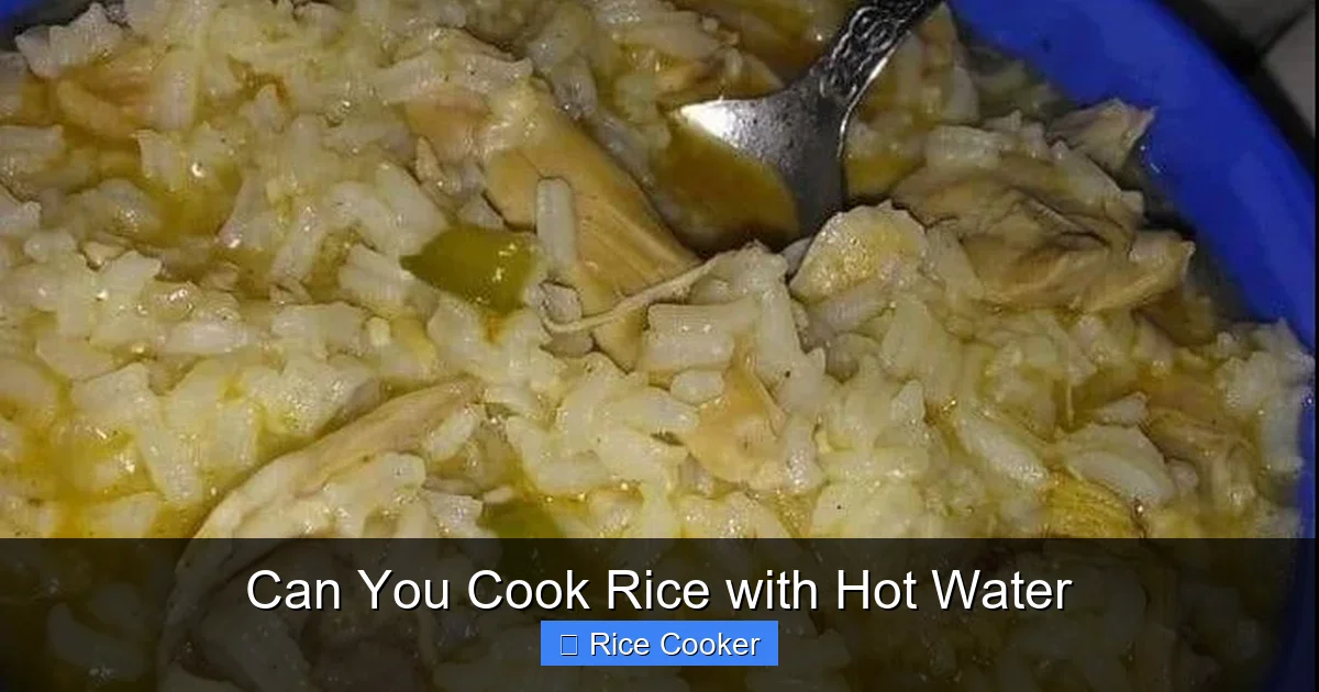 Can You Cook Rice with Hot Water
