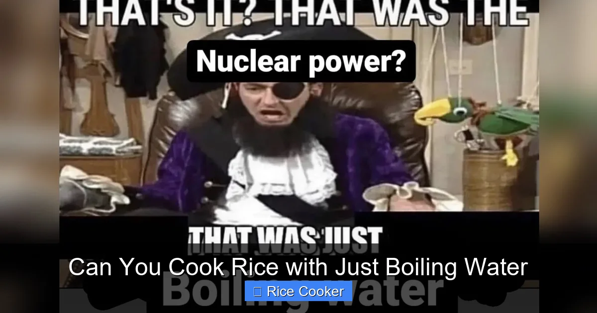 Can You Cook Rice with Just Boiling Water