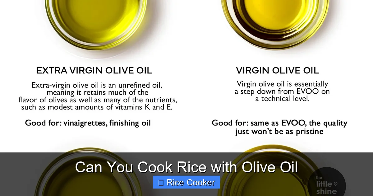 Can You Cook Rice with Olive Oil