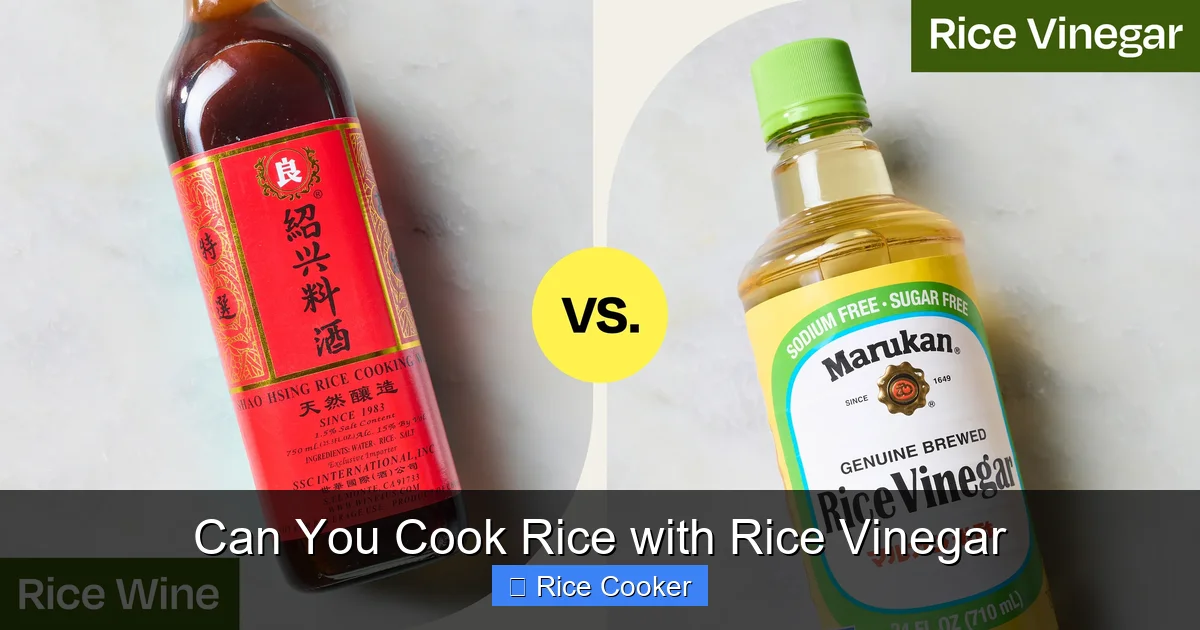 Can You Cook Rice with Rice Vinegar
