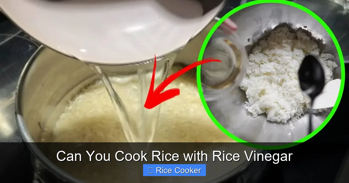 Can You Cook Rice with Rice Vinegar