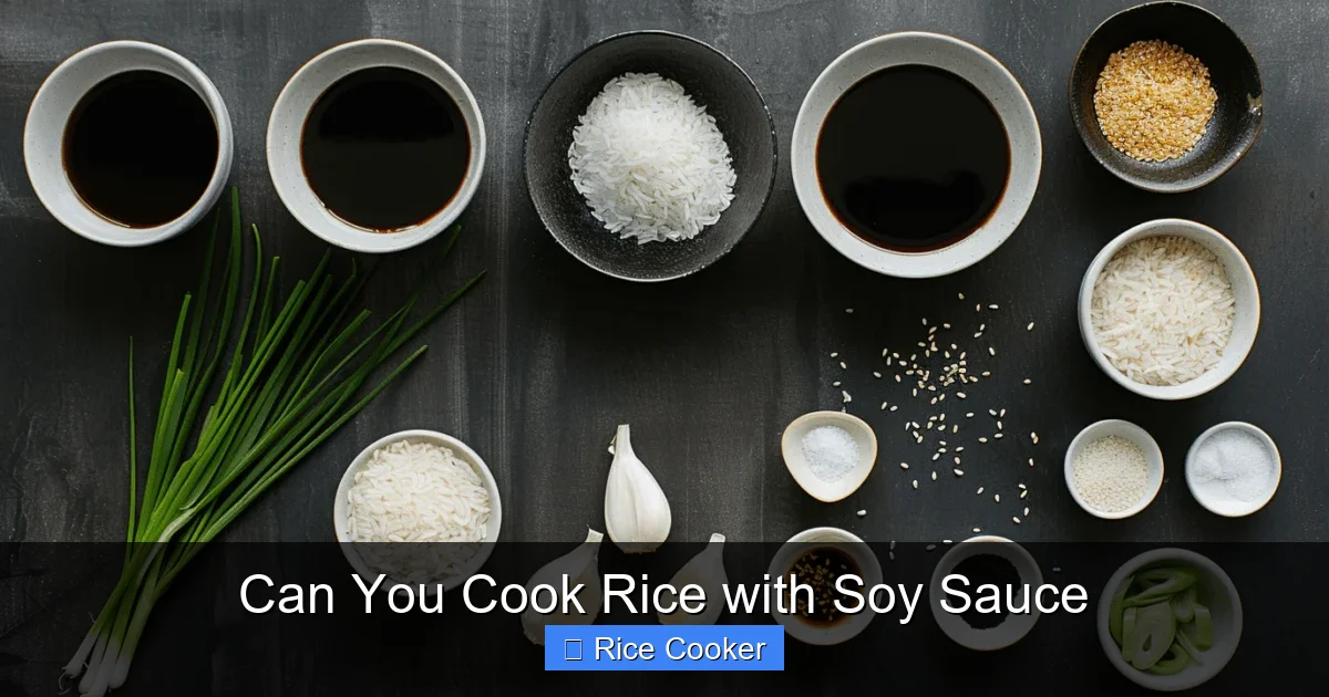 Can You Cook Rice with Soy Sauce