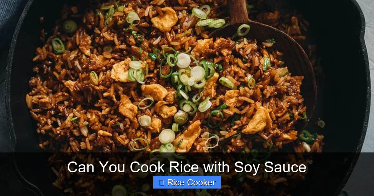 Can You Cook Rice with Soy Sauce