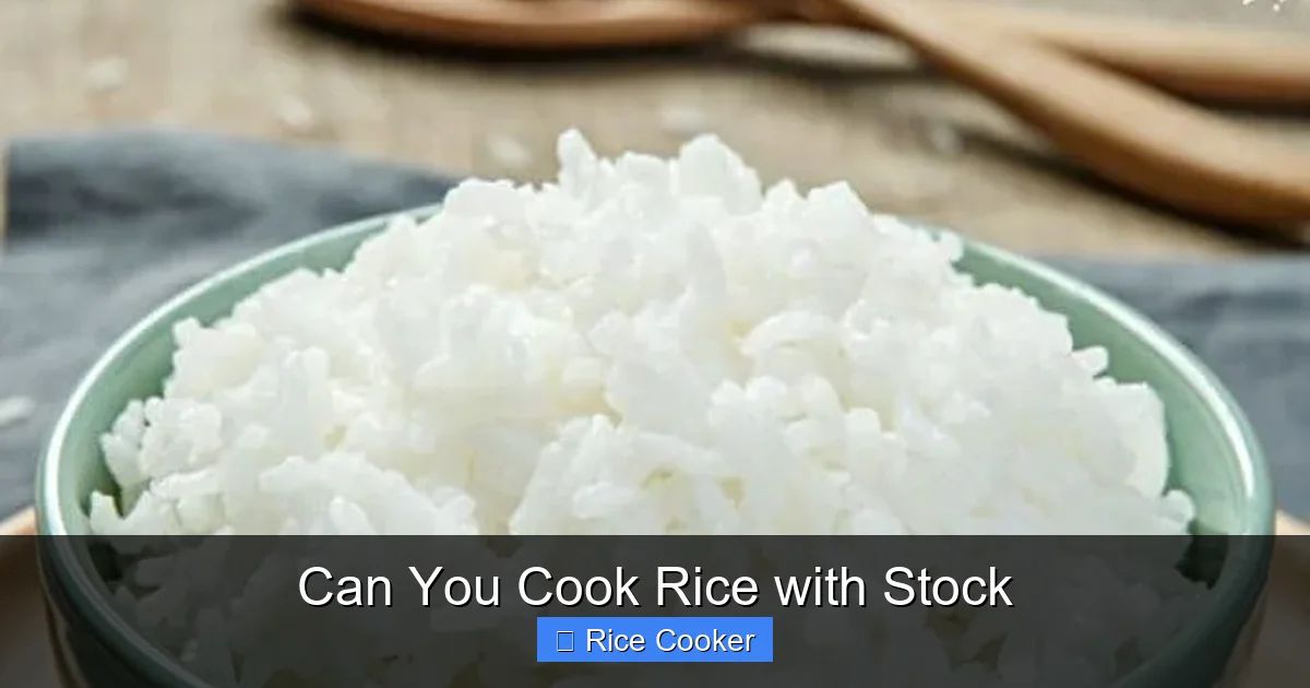 Can You Cook Rice with Stock