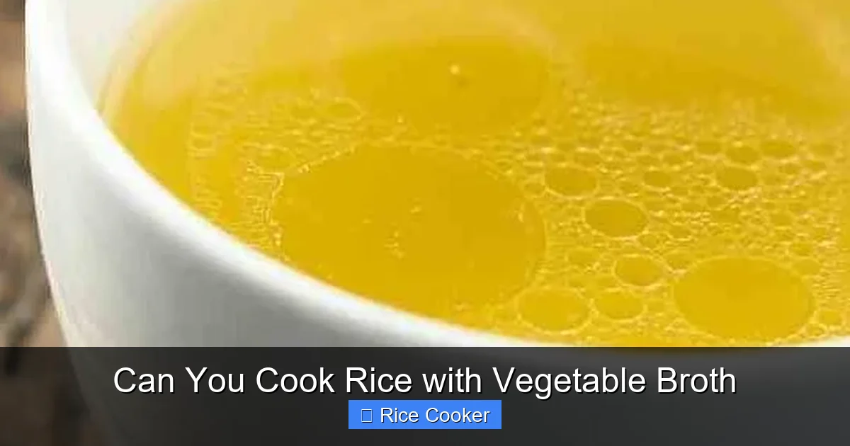 Can You Cook Rice with Vegetable Broth