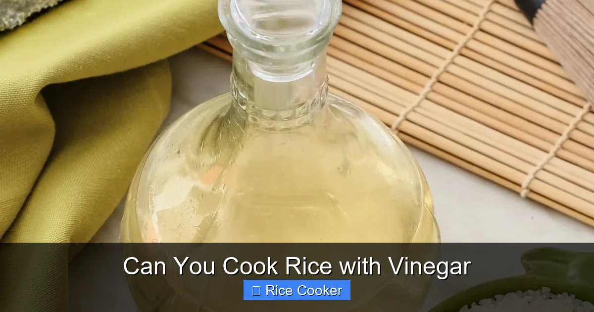 Can You Cook Rice with Vinegar