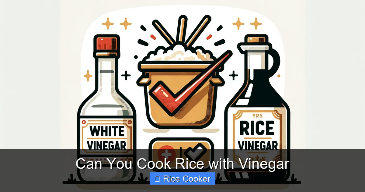 Can You Cook Rice with Vinegar