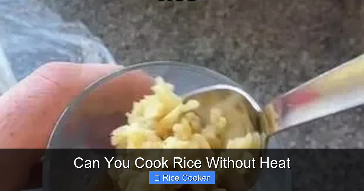 Can You Cook Rice Without Heat