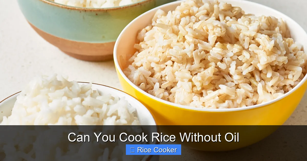 Can You Cook Rice Without Oil