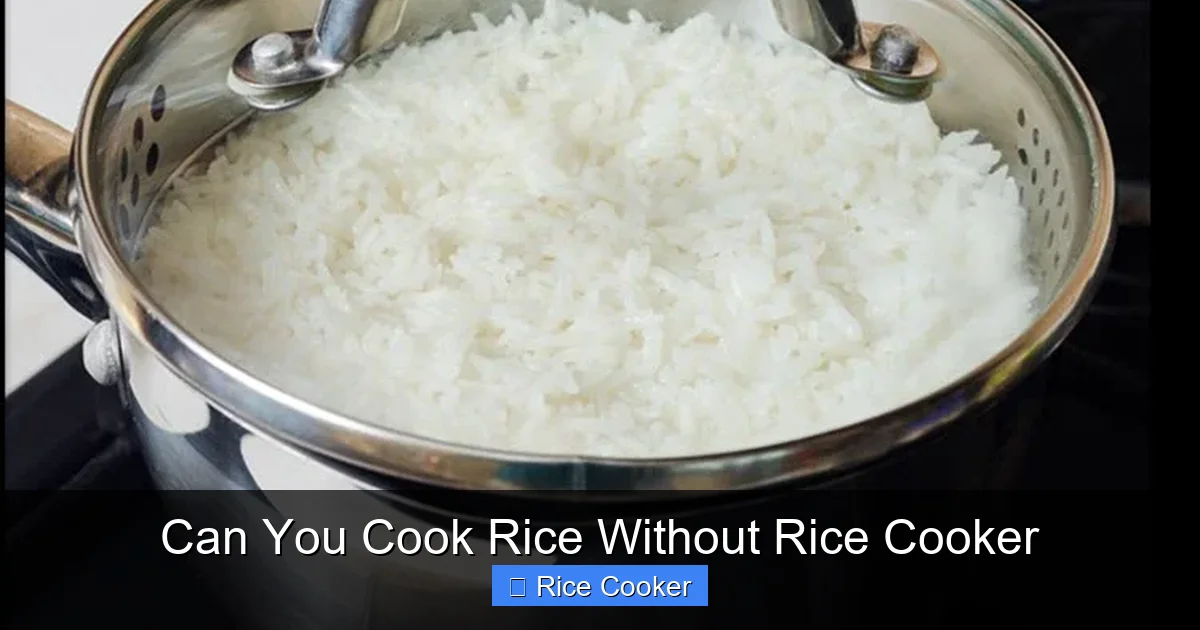 Can You Cook Rice Without Rice Cooker