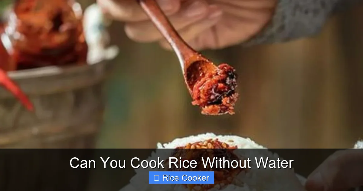 Can You Cook Rice Without Water