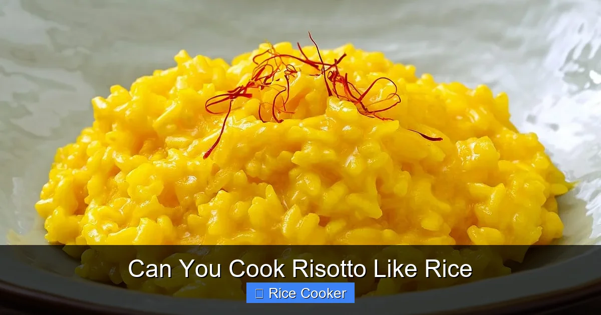 Can You Cook Risotto Like Rice