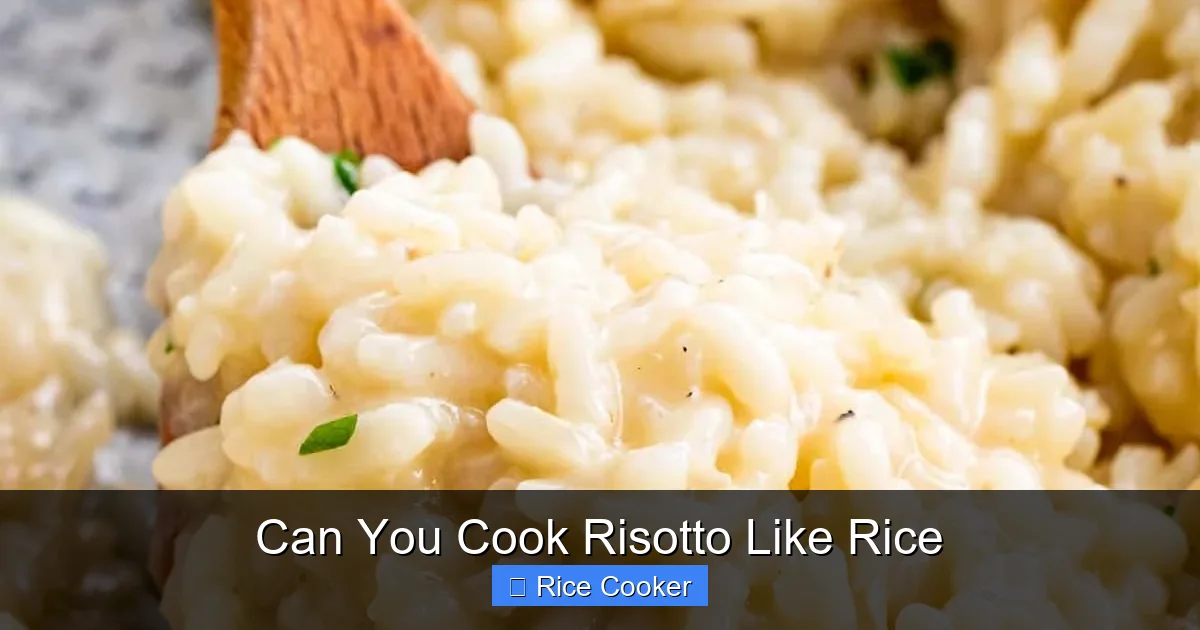 Can You Cook Risotto Like Rice