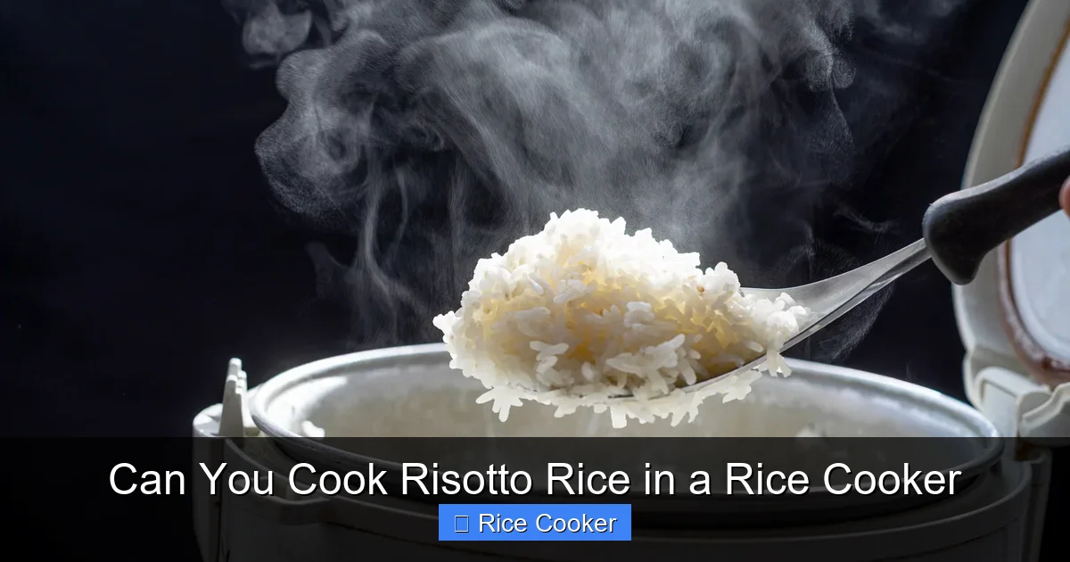 Can You Cook Risotto Rice in a Rice Cooker