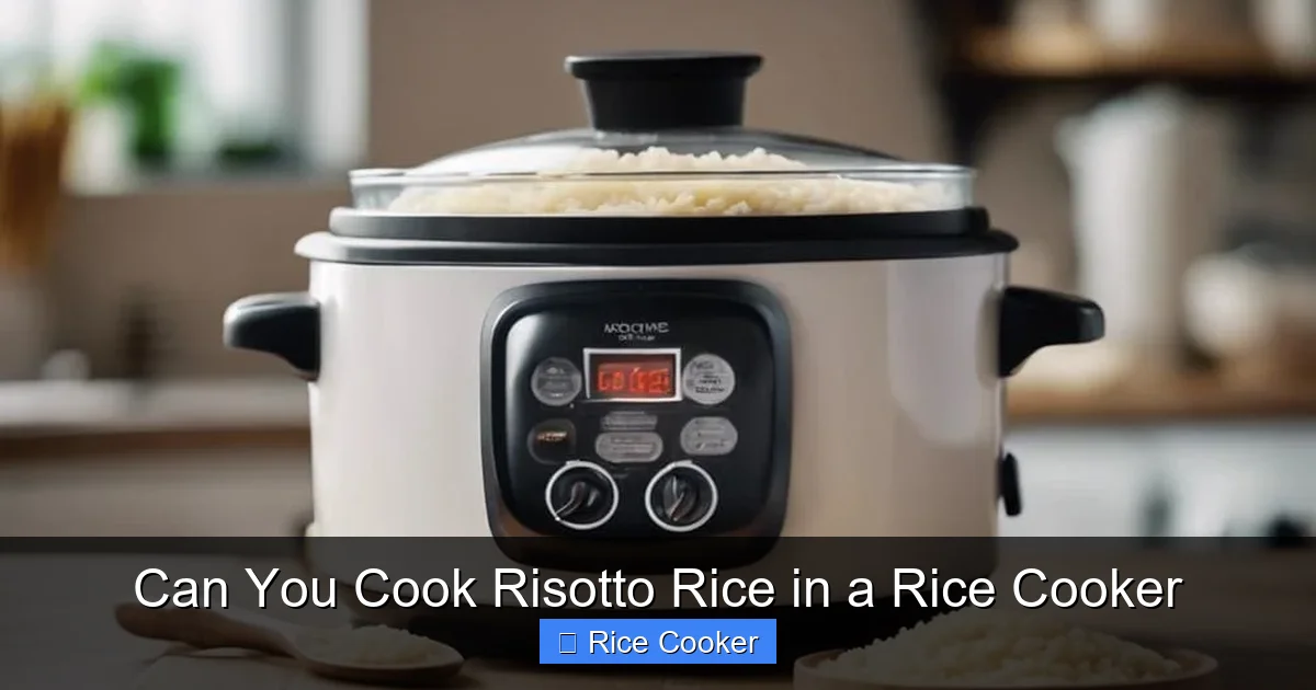 Can You Cook Risotto Rice in a Rice Cooker