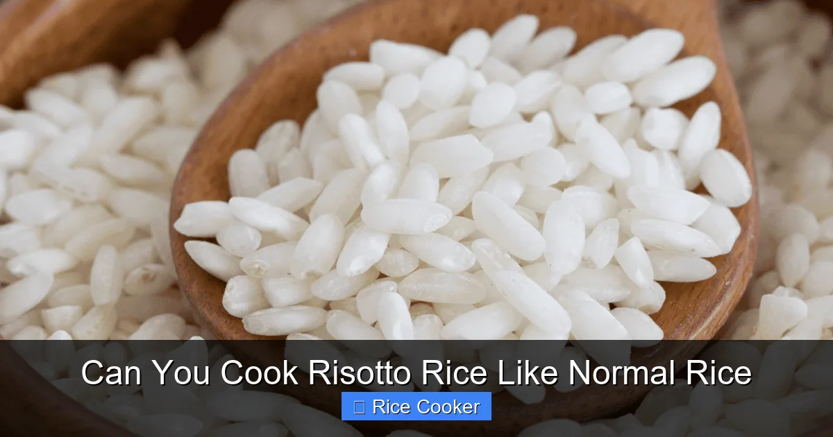 Can You Cook Risotto Rice Like Normal Rice