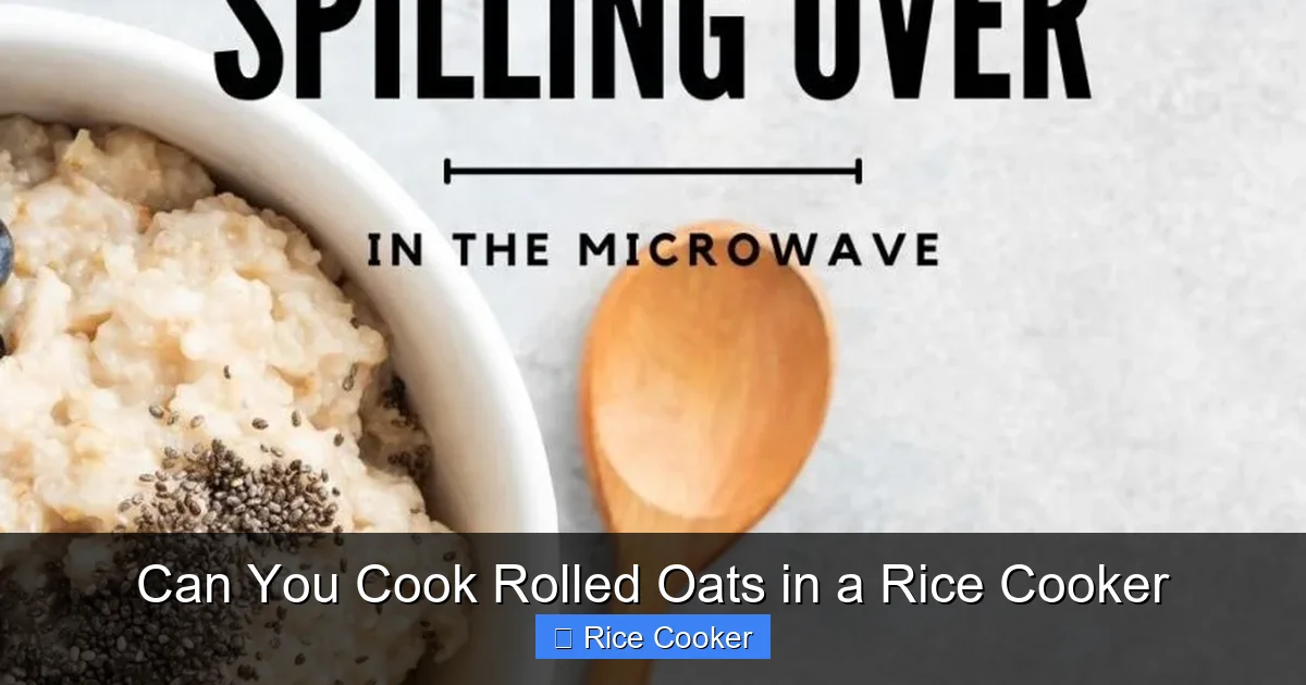 Can You Cook Rolled Oats in a Rice Cooker