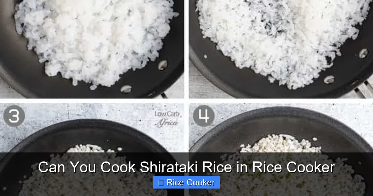 Can You Cook Shirataki Rice in Rice Cooker