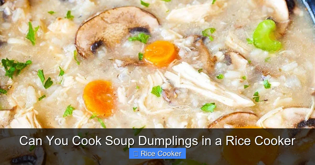Can You Cook Soup Dumplings in a Rice Cooker