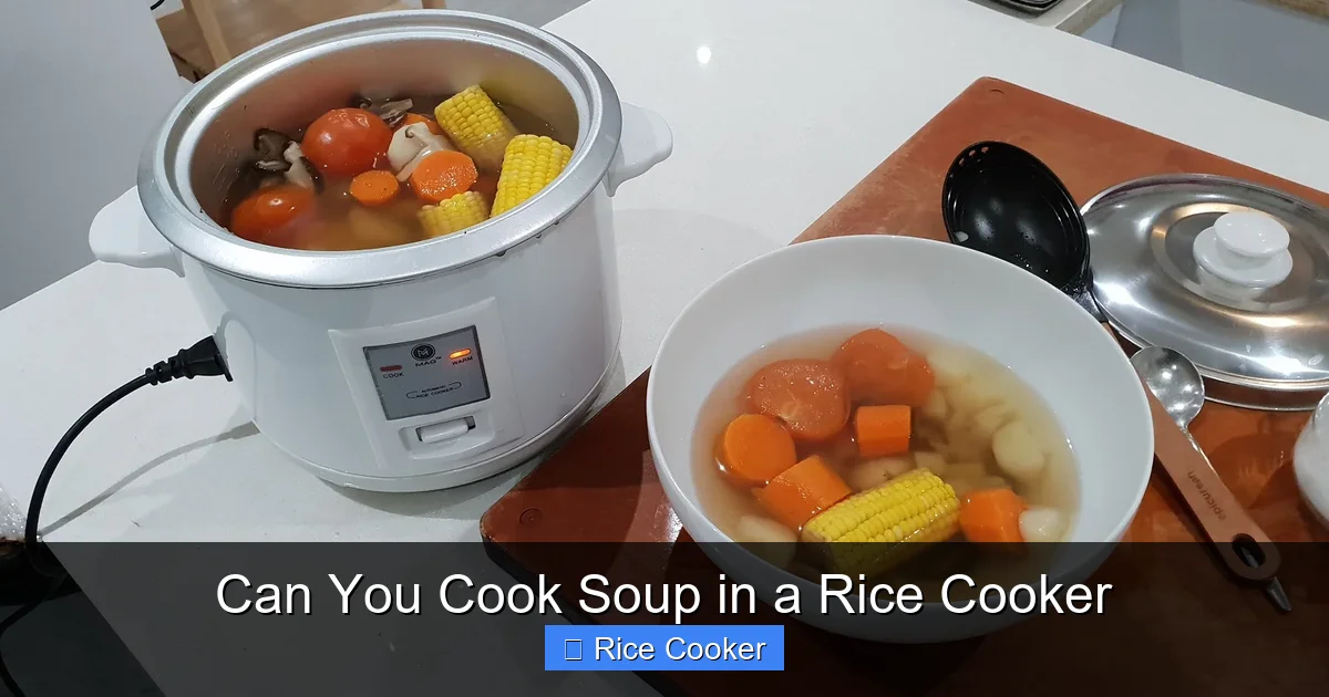 Can You Cook Soup in a Rice Cooker