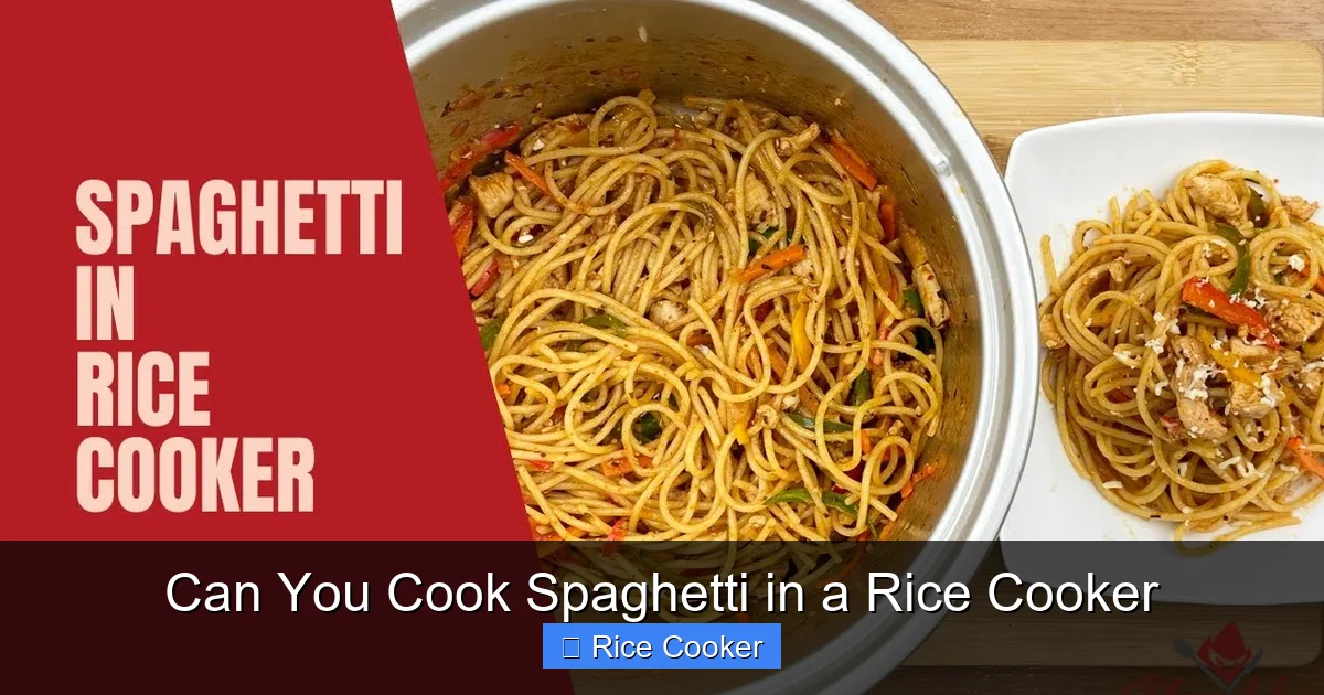 Can You Cook Spaghetti in a Rice Cooker