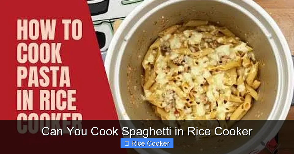Can You Cook Spaghetti in Rice Cooker