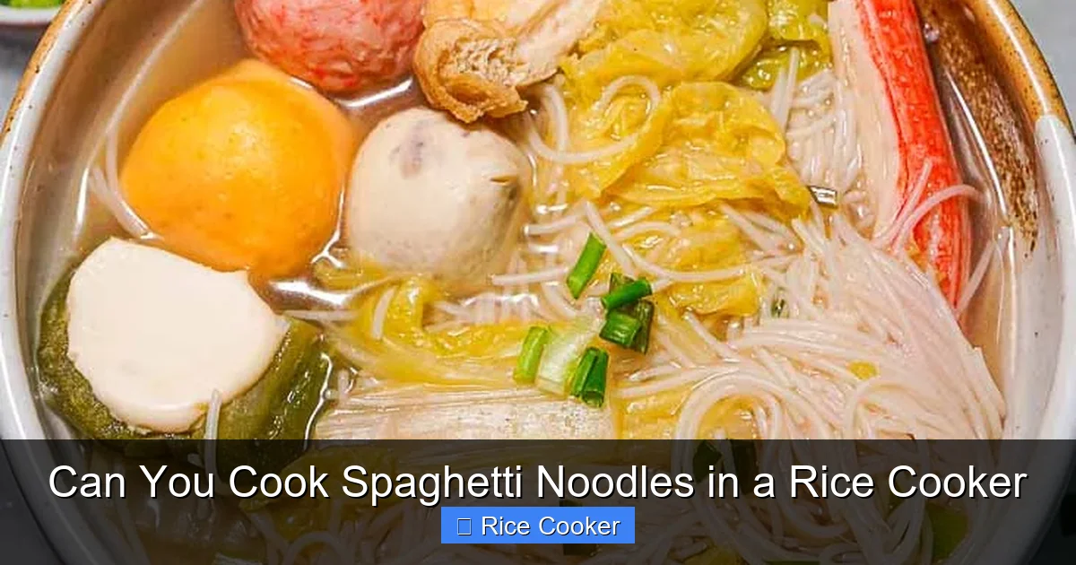 Can You Cook Spaghetti Noodles in a Rice Cooker